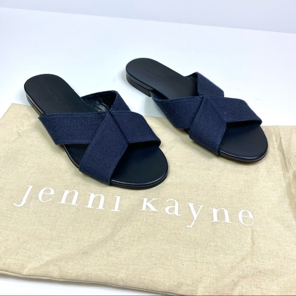 Jenni Kayne Shoes - Jenni Kayne Crossover Linen Blue Sandal size 7